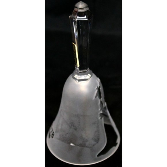 Vtg 1978 Glen Jones Glass Crystal Bell Engraved Clear Profile Lady Mother w/Pram - Picture 8 of 10